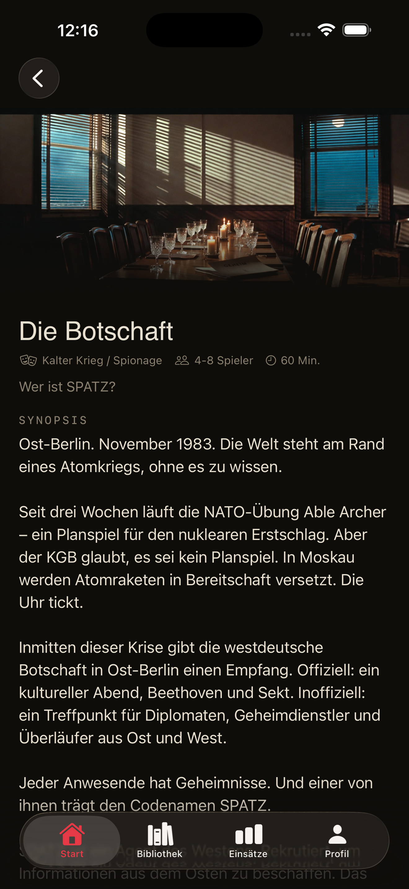 PARANOID gameplay - social deduction round